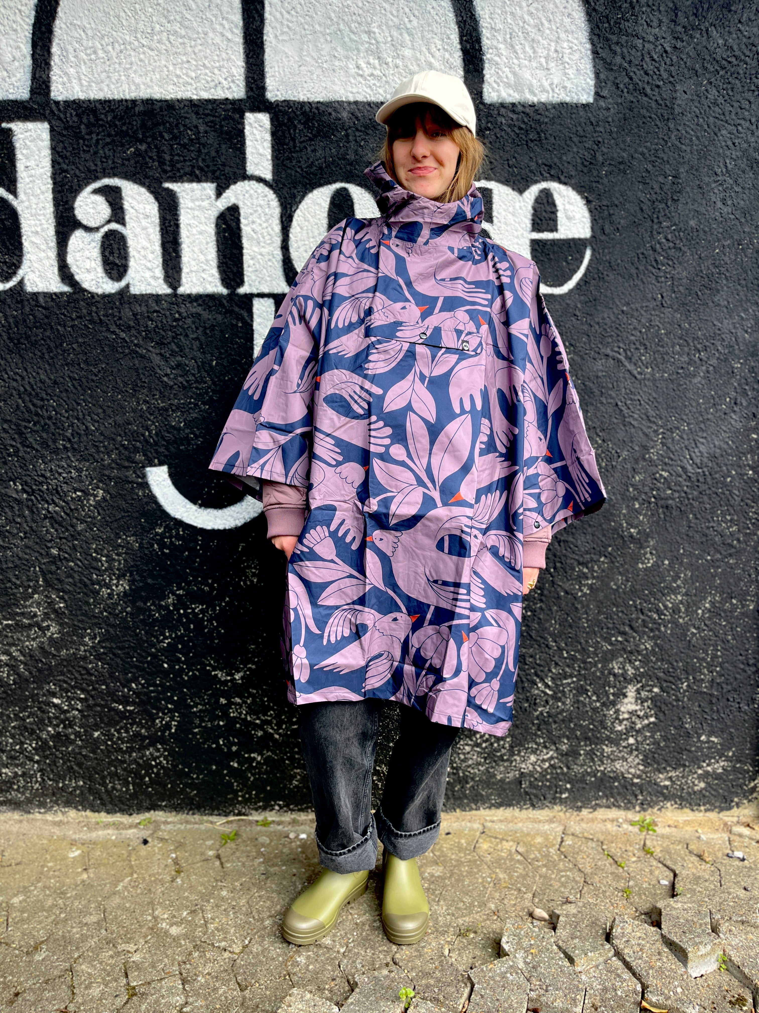 Danepackit Rainponcho Dk Navy BIRDIEUP