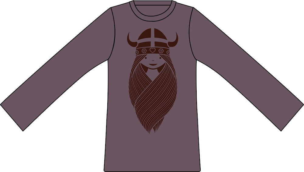 Danebasic Longsleeve Grey Plum FREJA (Glitter)