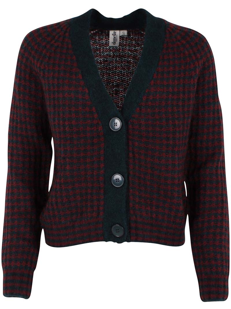 Danadorable Cardigan Dk Slate/Dk Merlot