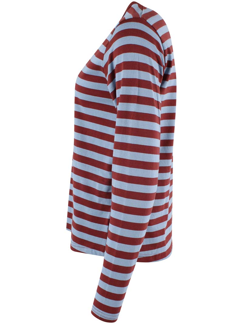 Langærmet med striber i skønne farver.