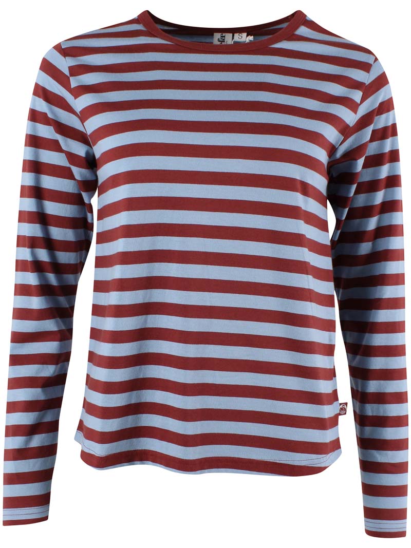 Langærmet med striber i skønne farver.