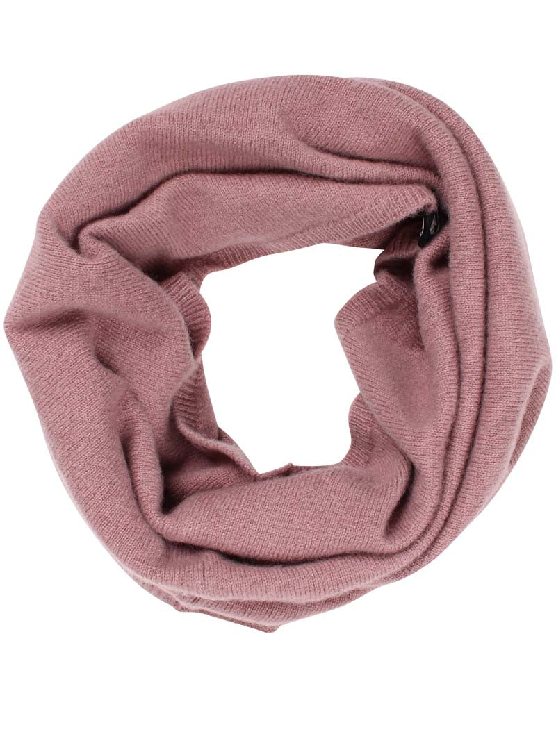 Rosabeige halsedisse i 100% merinould