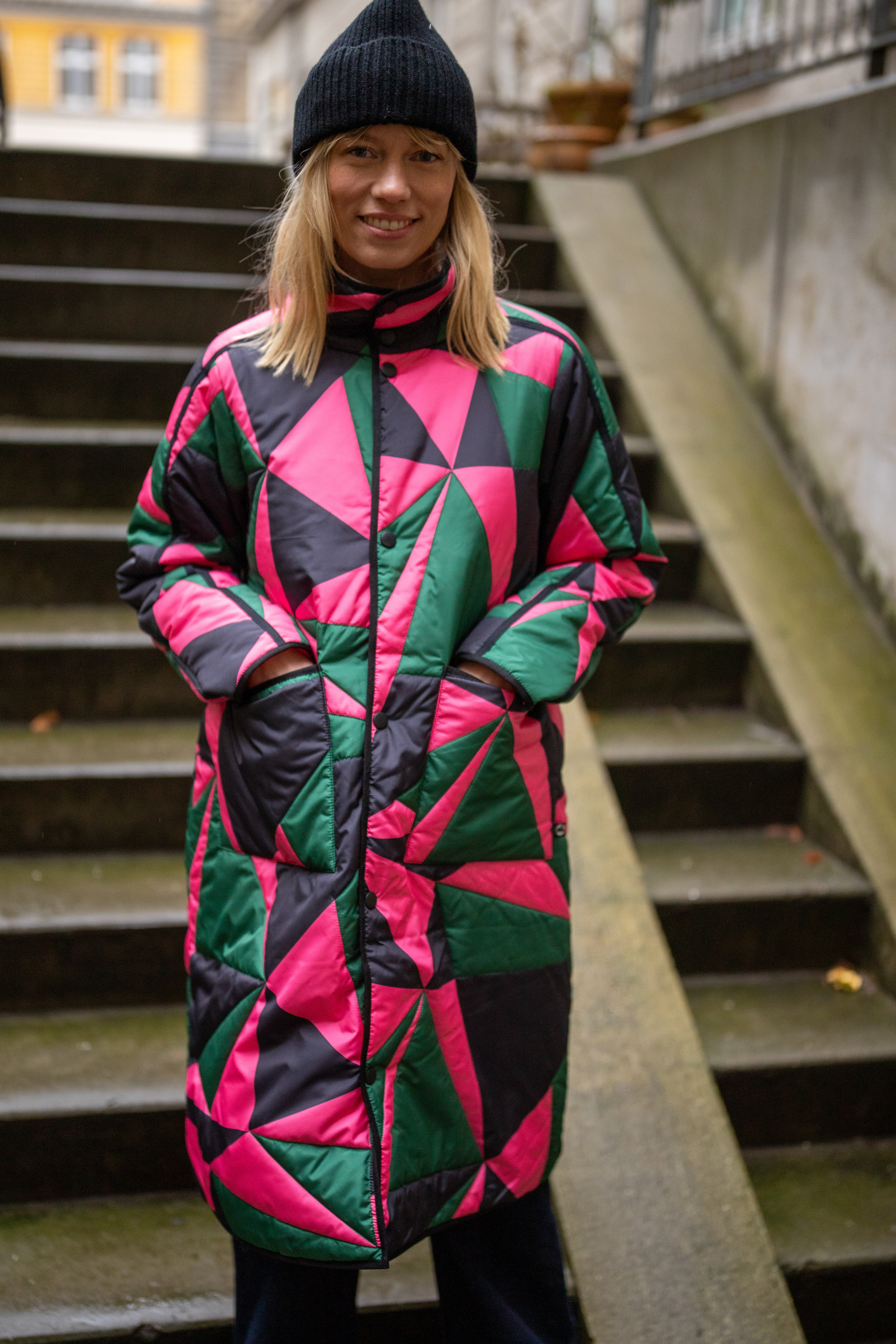 Danecherry Thermo Jacket Dark Pine/Black/Bright Pink