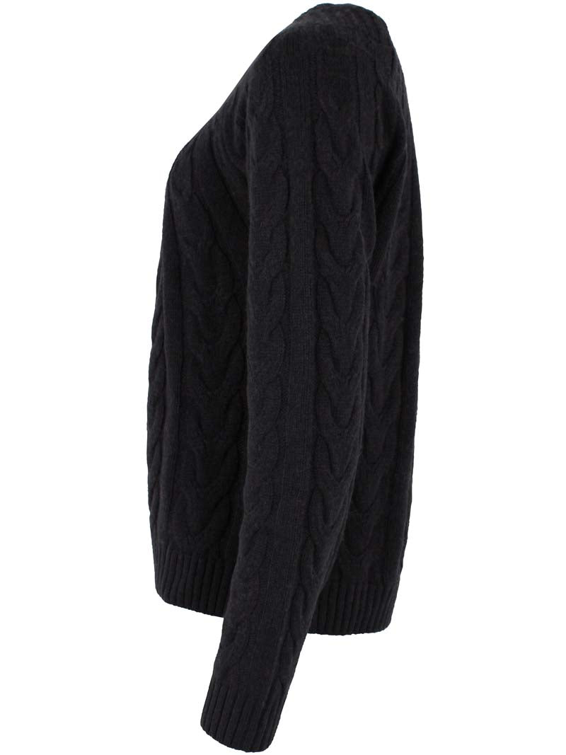 Danecable Knit Wool Sweater Black