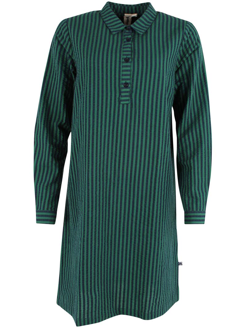 Danecarnation Seersucker Dress Dk Navy/Dk Pine
