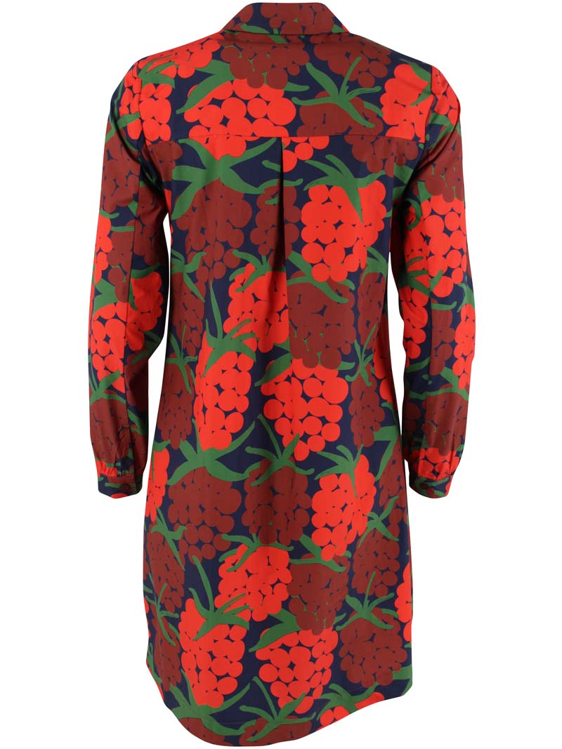 Danecarnation Poplin Dress Bright Red MAXIBERRY