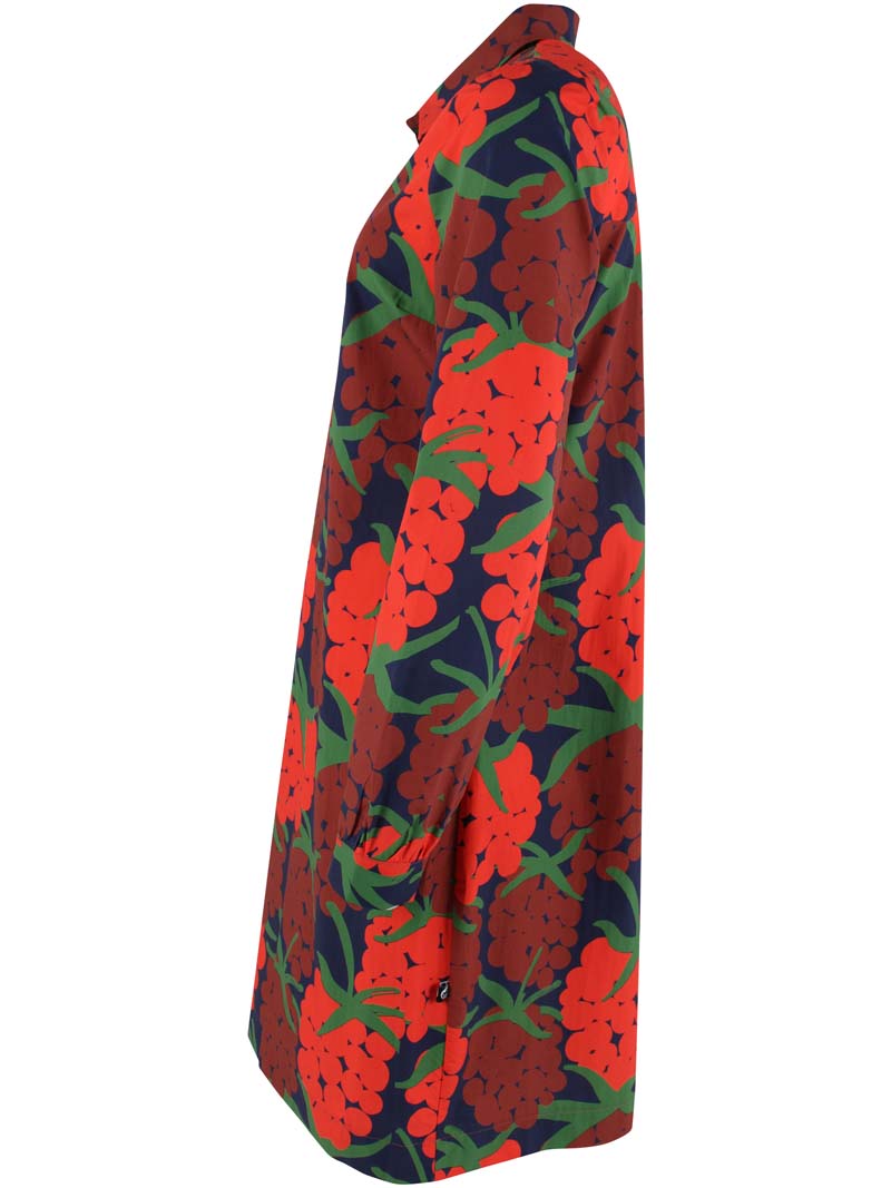 Danecarnation Poplin Dress Bright Red MAXIBERRY