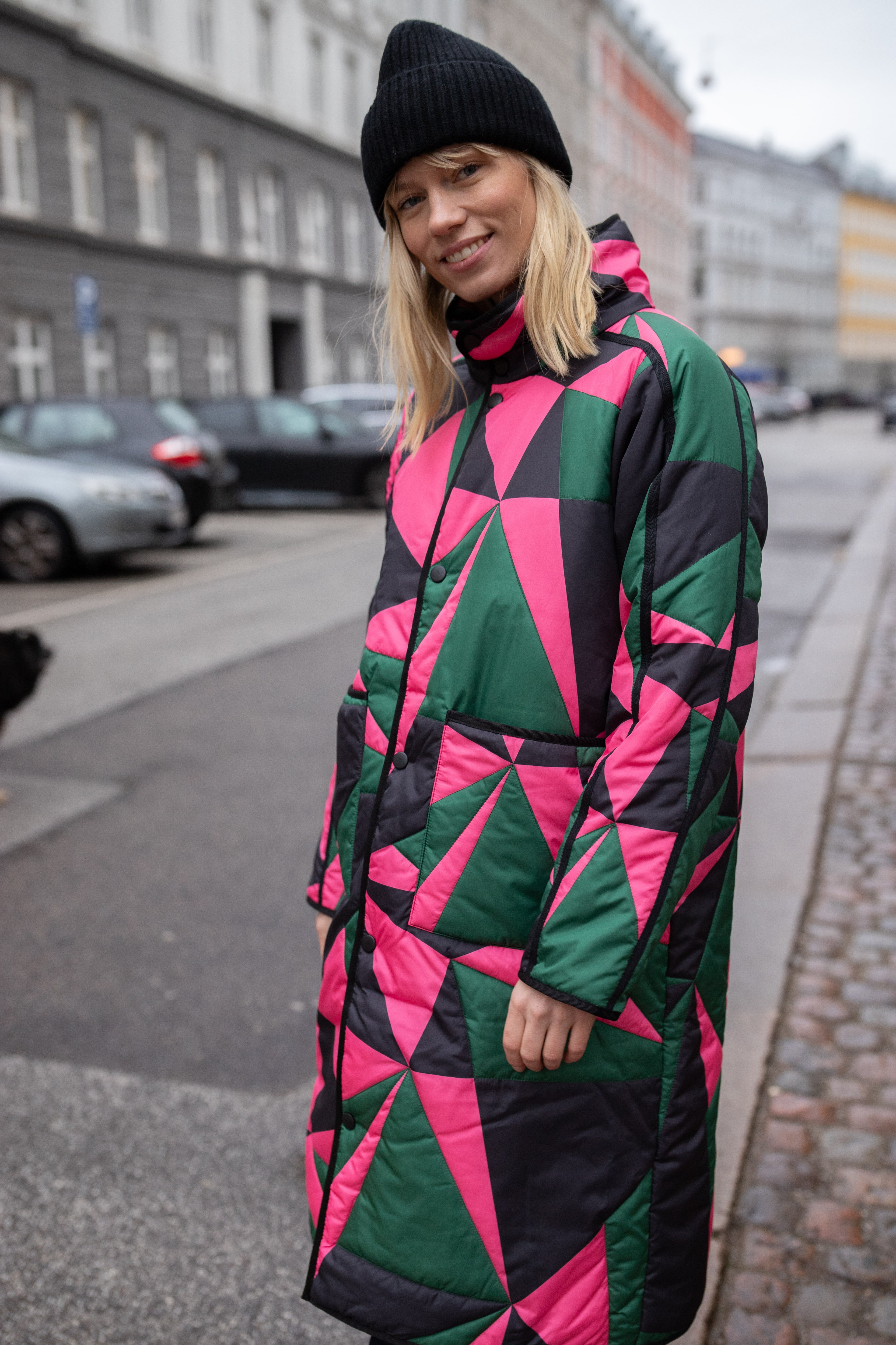 Danecherry Thermo Jacket Dark Pine/Black/Bright Pink