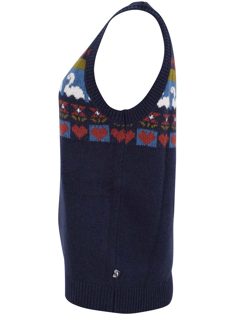 Danecuddle Wool Vest Dk Navy