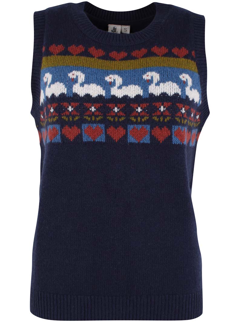 Danecuddle Wool Vest Dk Navy