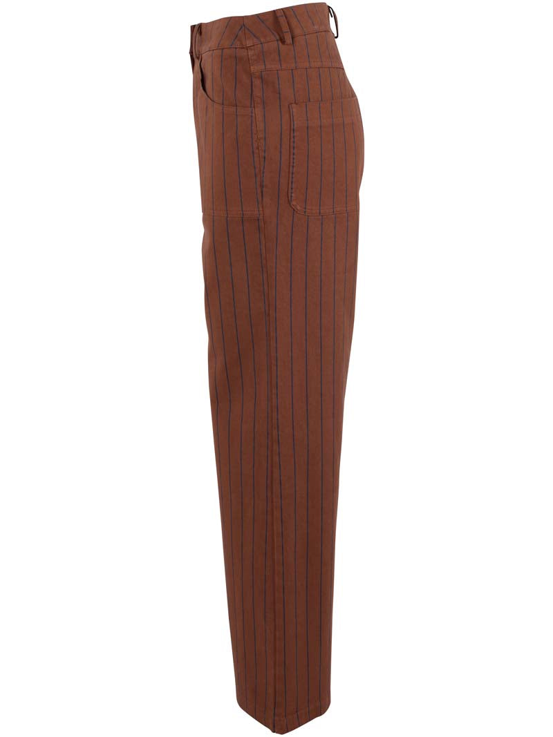 Danedaisy Stretch Canvas Pants Brown/Dk Navy