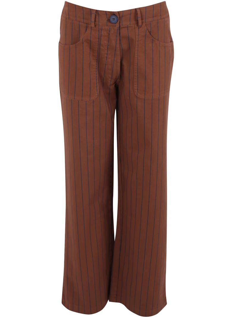 Danedaisy Stretch Canvas Pants Brown/Dk Navy