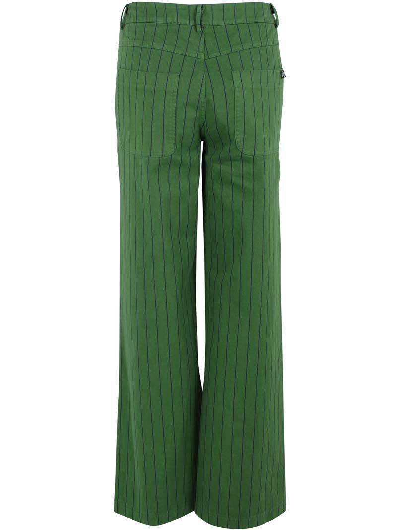 Danedaisy Stretch Canvas Pants Moss Green/Dk Navy