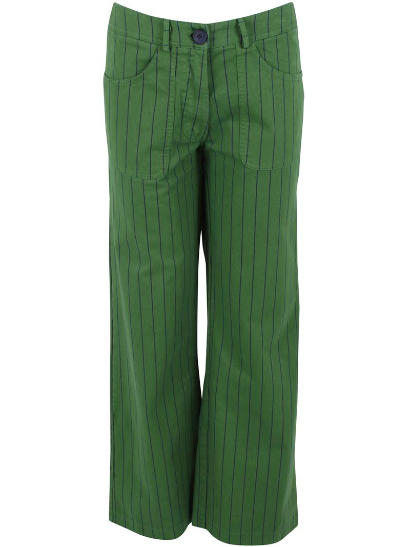 Danedaisy Stretch Canvas Pants Moss Green/Dk Navy