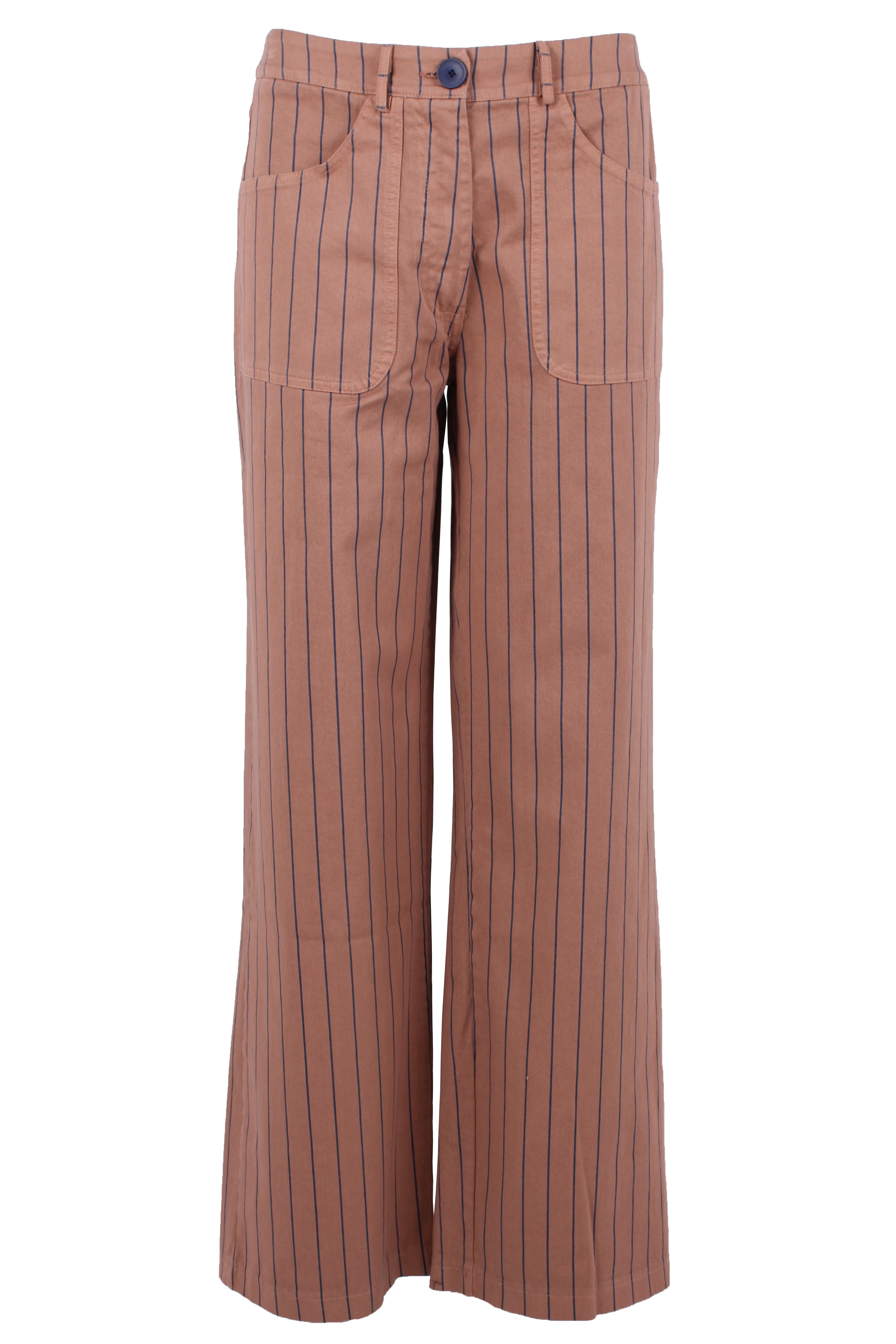 Danedaisy Stretch Canvas Pants Rose Beige/Dk Navy