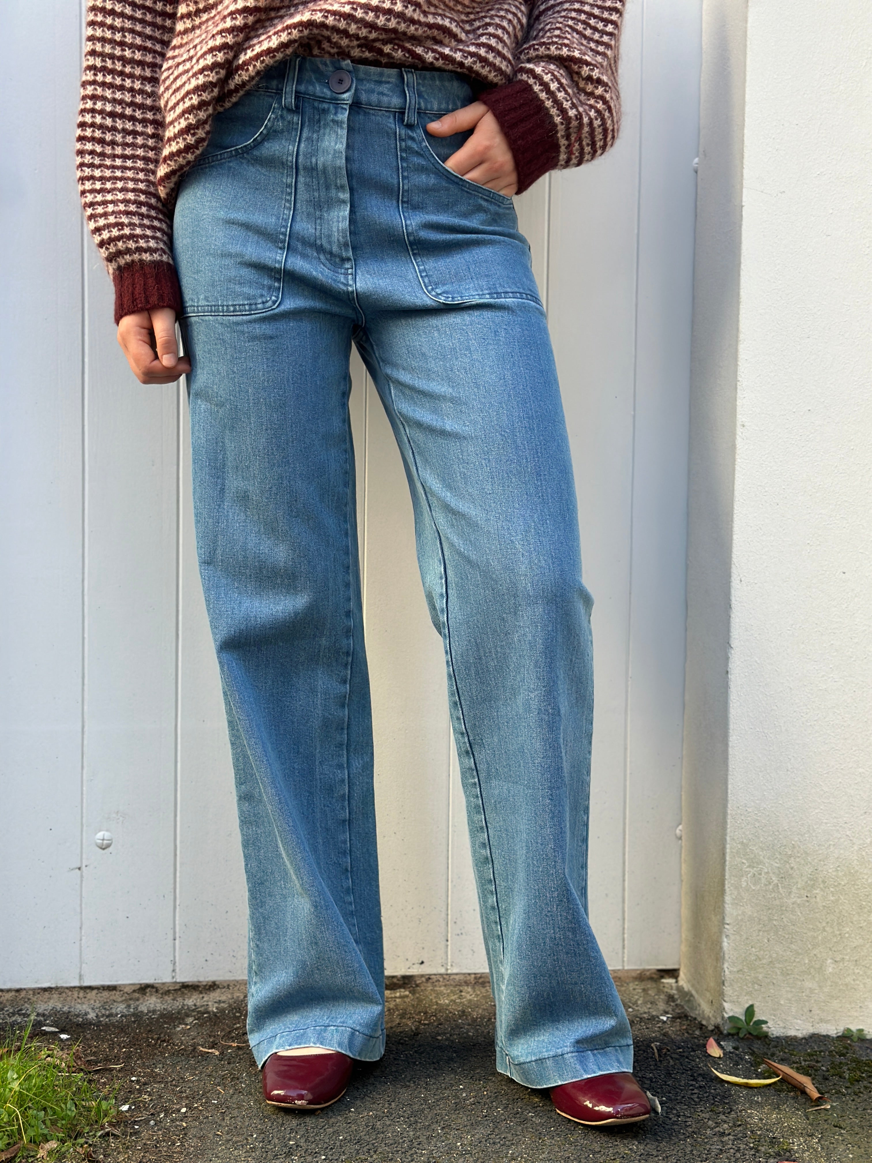 Danedaisy Denim Stretch Pants Used Wash
