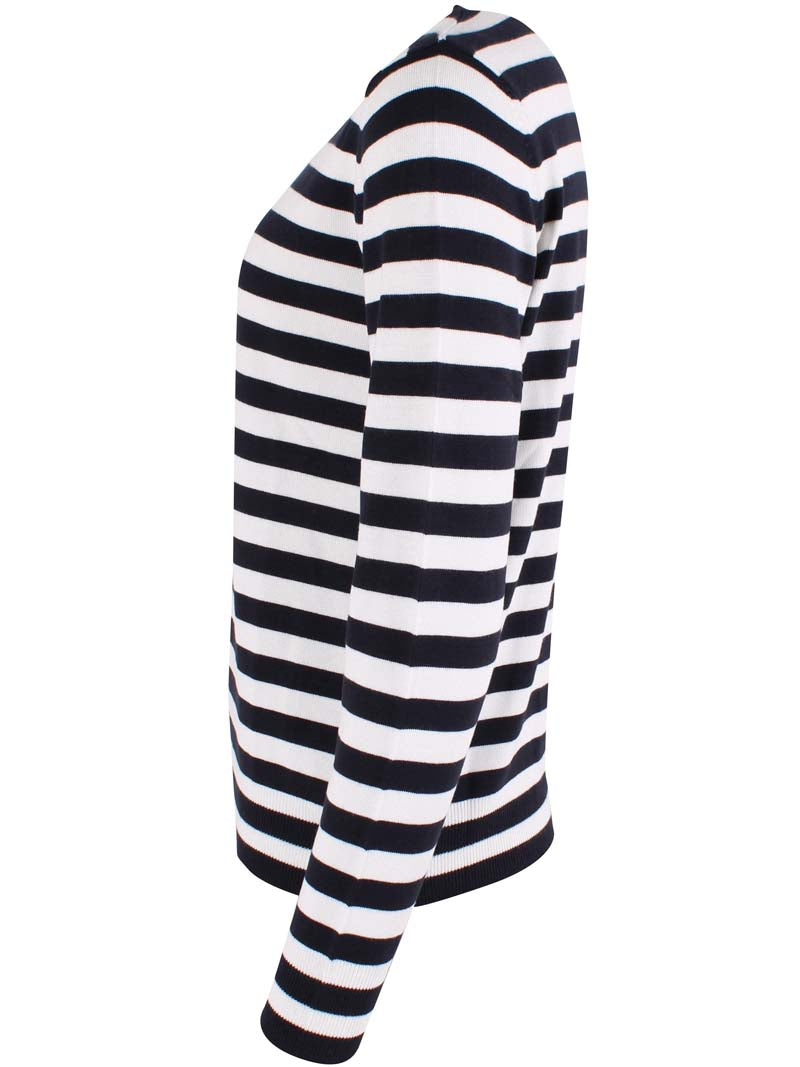 Danedinner Viscose Sweater Dk Navy/Chalk