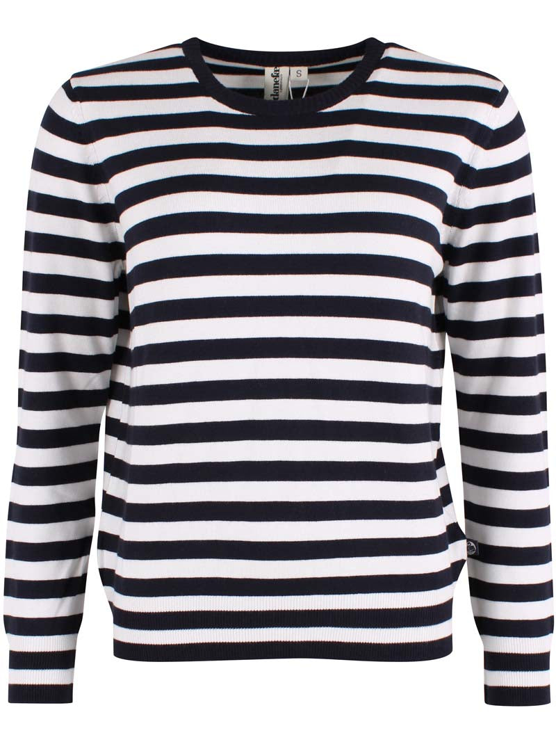 Sweater med striber til dame-5