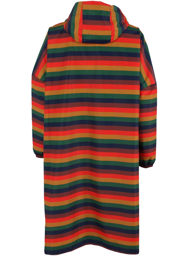 Regnponcho med striber
