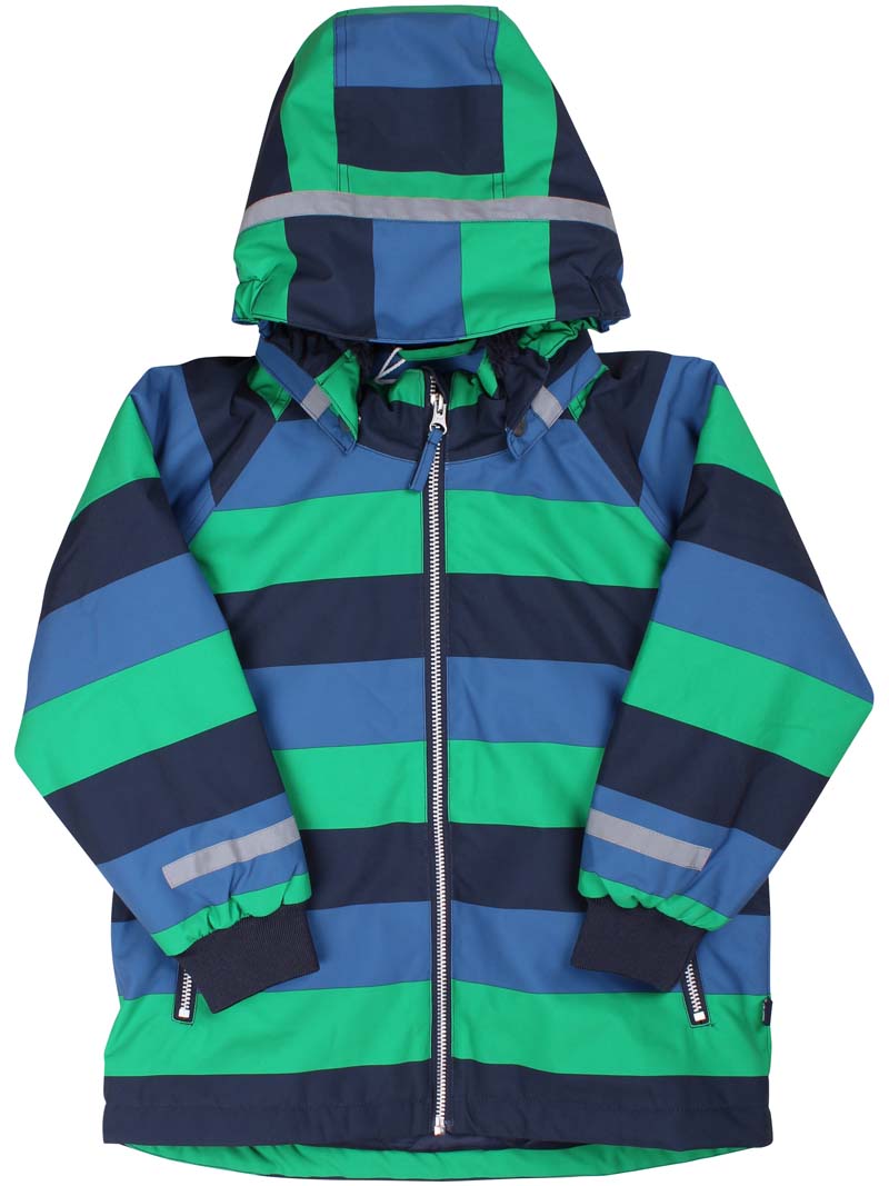 Vinterjakke til børn med striber