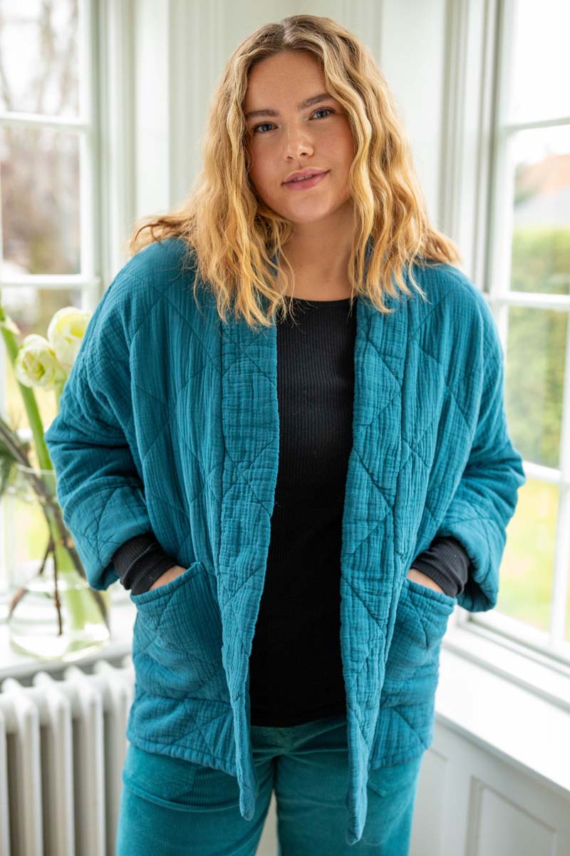 Danekatrin Quilt Jacket Dk Slate