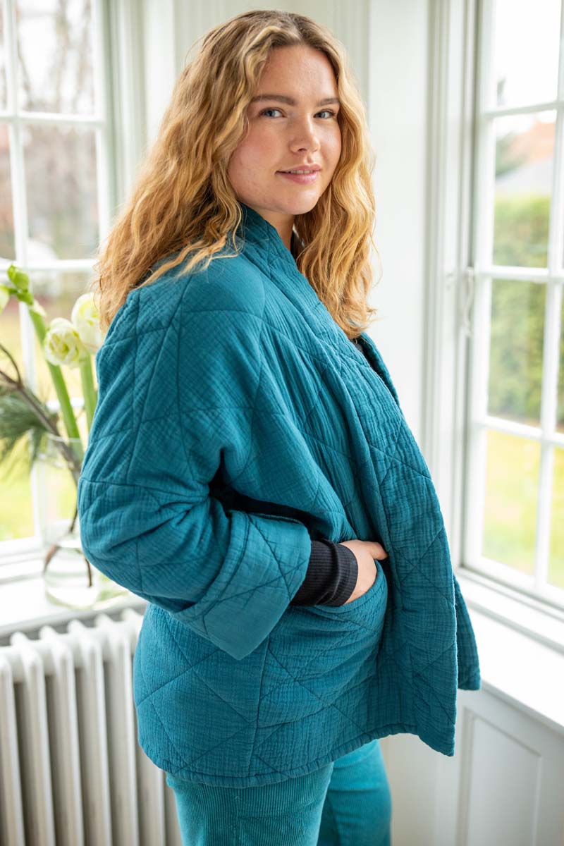 Danekatrin Quilt Jacket Dk Slate