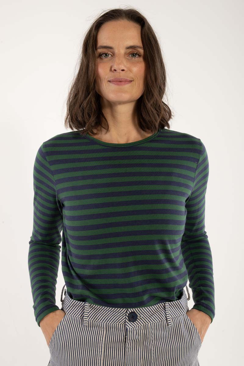 Dame bluse med stiber