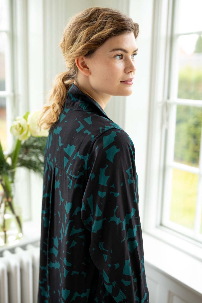 Danepeople Satin-Twill-Hemd Dunkelschiefer BRAMBLE