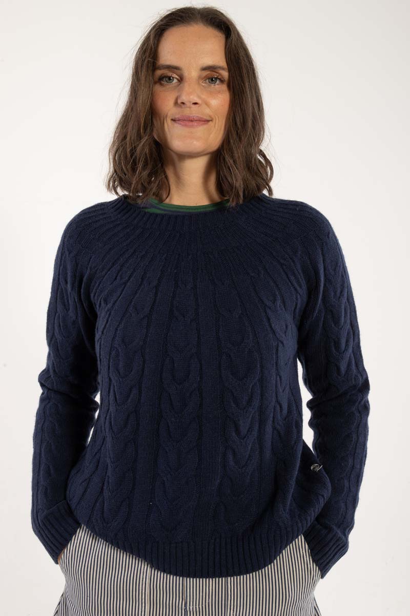 Danecable Knit Wool Sweater Dk Navy