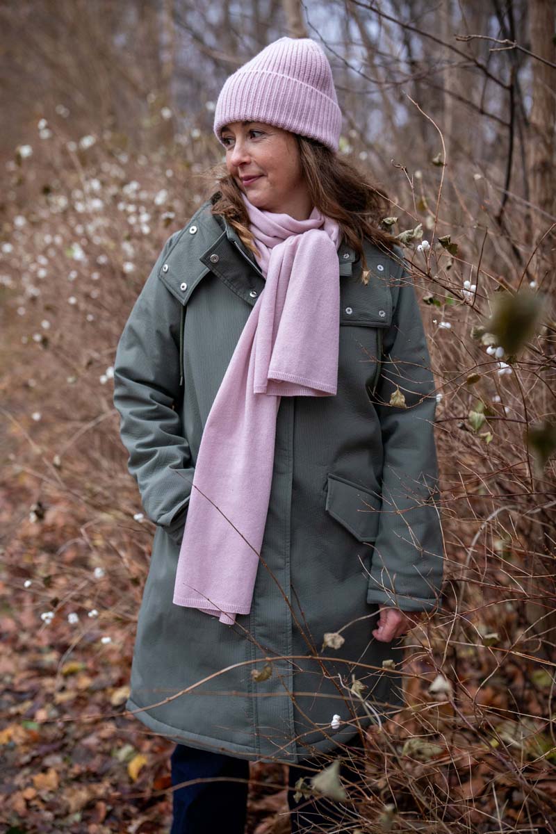 Vinterjakke til damer i khaki farve