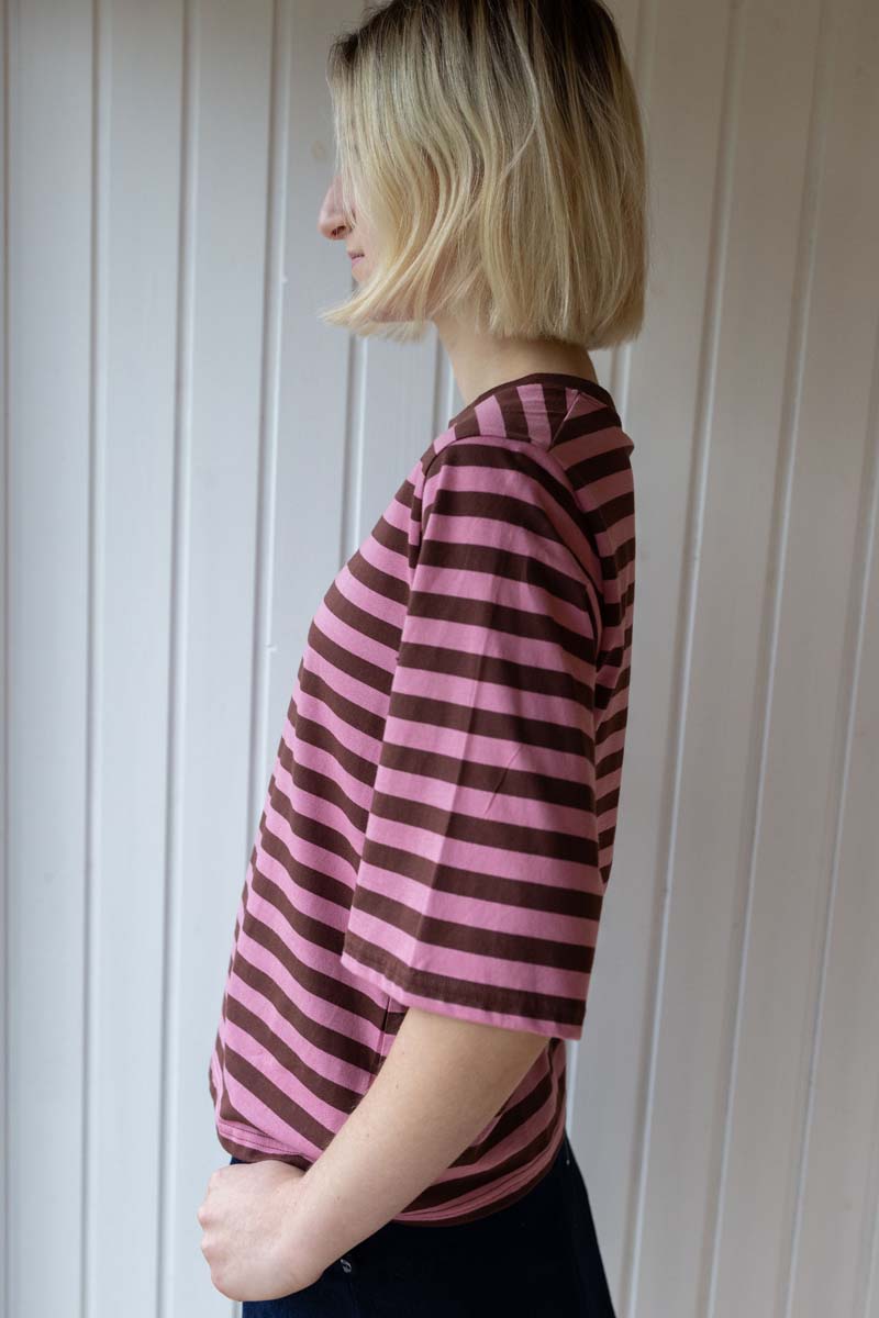 Danebasic Glad Tee Rose/Dk Merlot