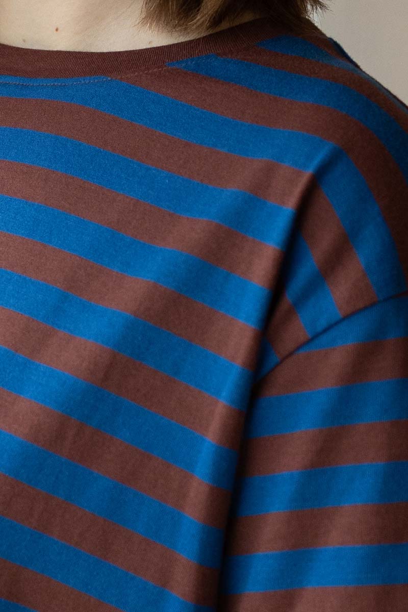 Danebasic Boxy Tee Ocean Blue/Dk Merlot