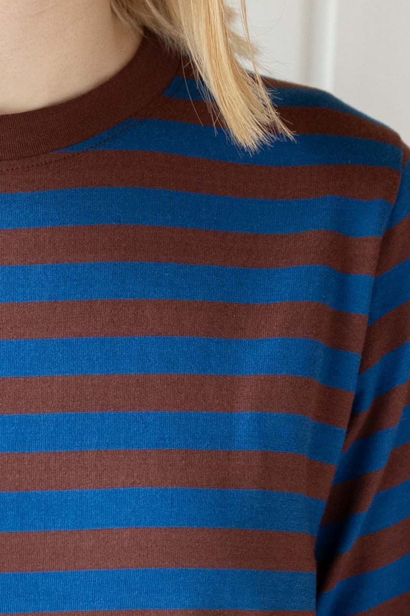 Danebasic Glad Tee Ocean Blue/Dk Merlot
