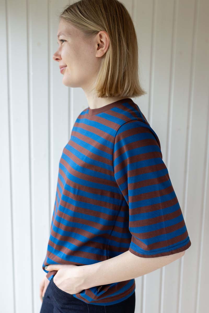 Danebasic Glad Tee Ocean Blue/Dk Merlot