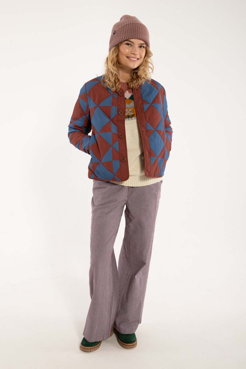 Daneland AOP Thermojacke Dk Brick/Warm Blue DIAMETRIC
