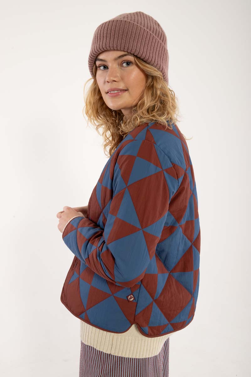 Daneland AOP Thermojacke Dk Brick/Warm Blue DIAMETRIC