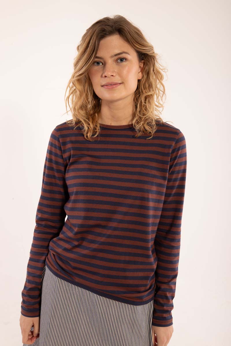 Danejubii Modal Tee Dk Navy/Dk Merlot