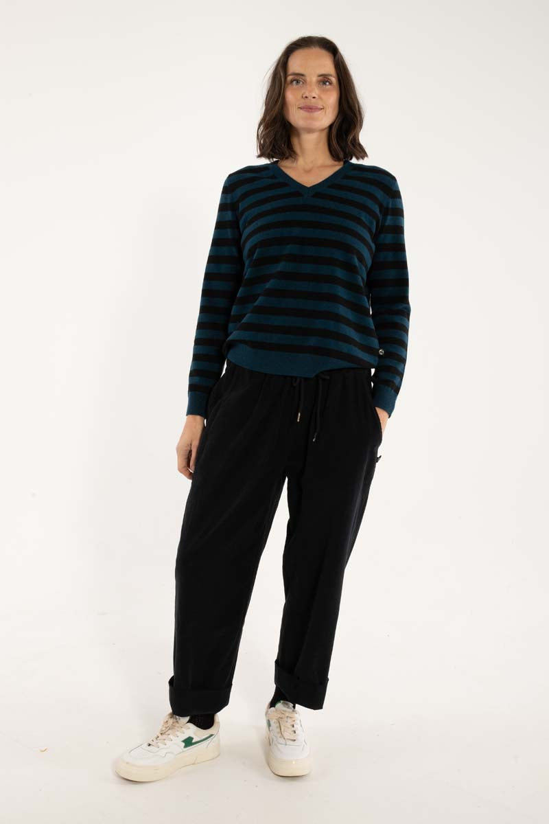 Danesaint Merino Wool Sweater Dk Slate/Black
