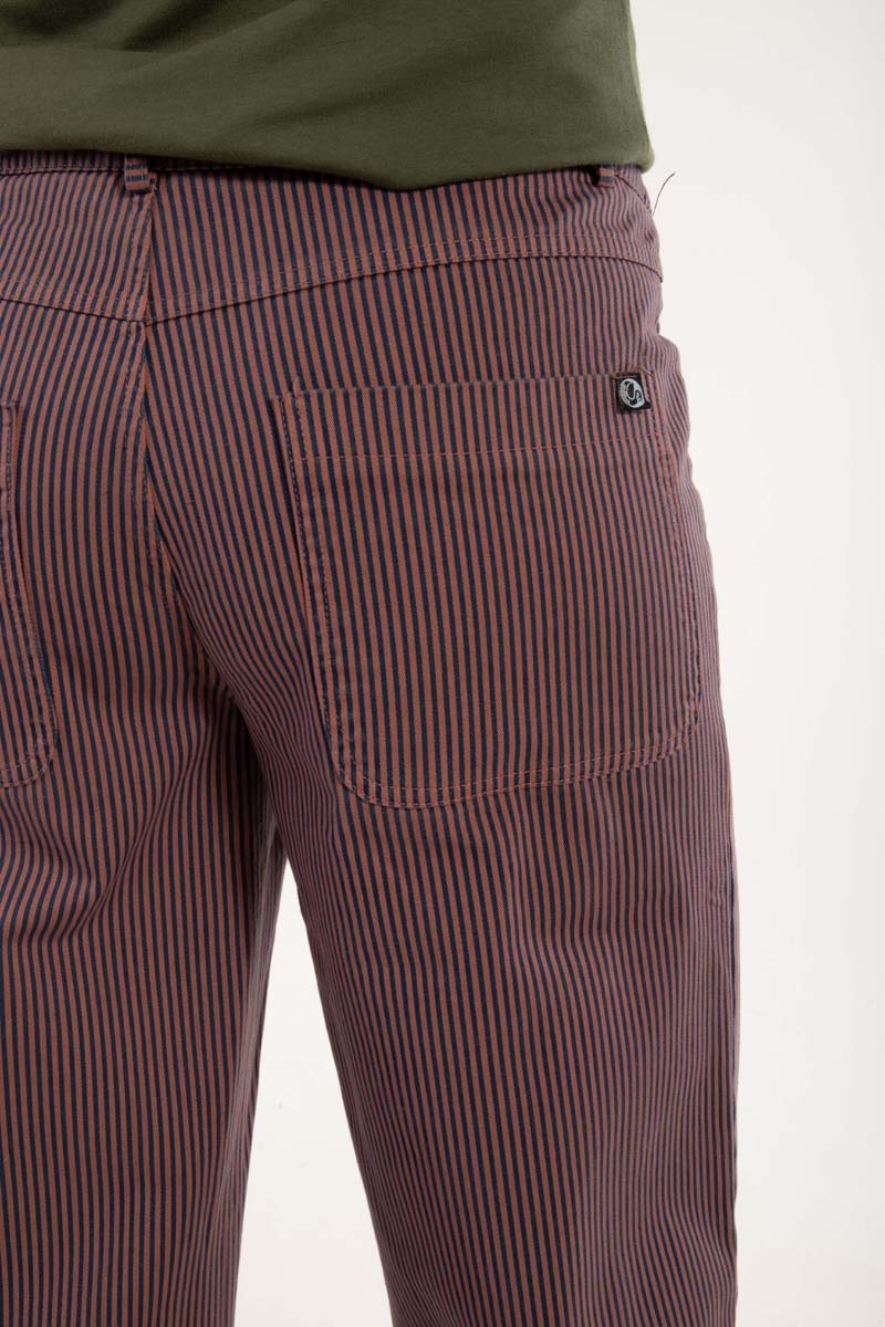 Danedaisy Stretch Canvas Pants Rose/Dk Navy