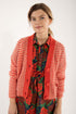 Stribet cardigan til damer.