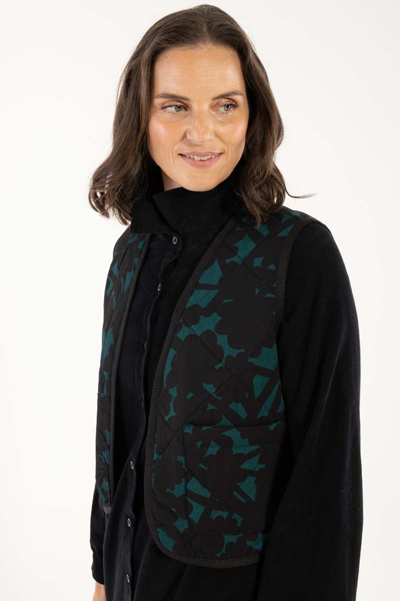 Daneblues Sateen Weste Dk Slate BRAMBLE