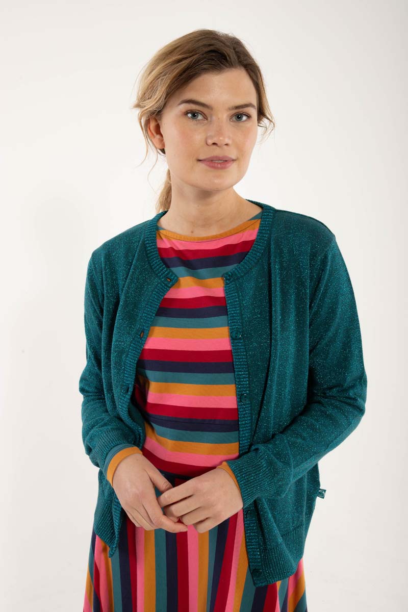 Danesaga Glitter Cardigan Dk Slate - Main Image