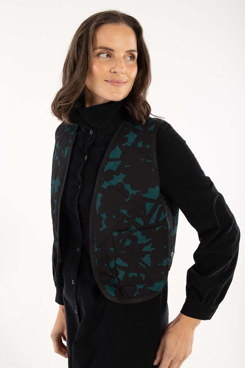 Daneblues Sateen Weste Dk Slate BRAMBLE