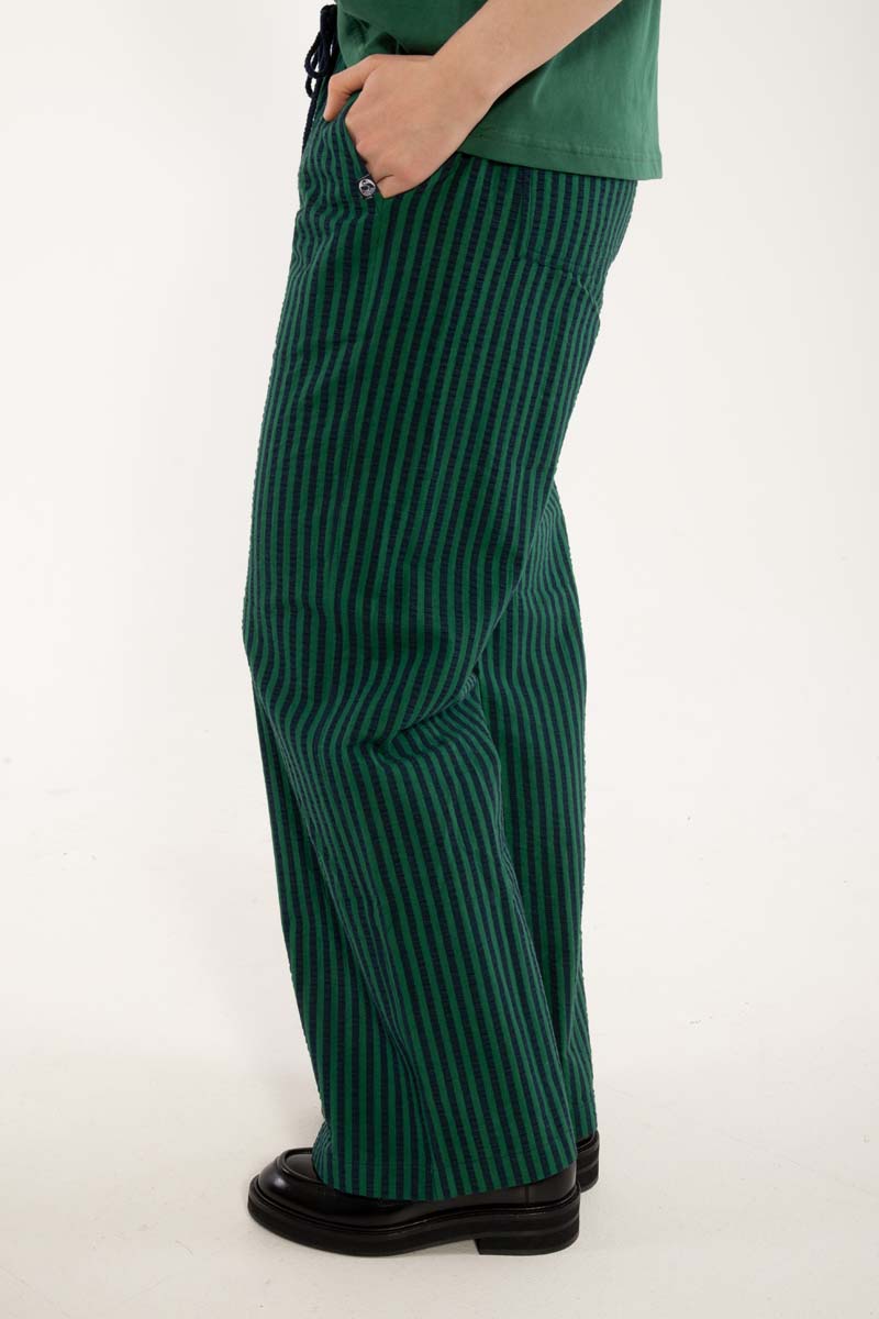Danenynne Seersucker Pants Dk Navy/Dk Pine