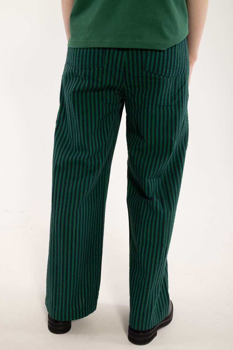 Danenynne Seersucker Pants Dk Navy/Dk Pine