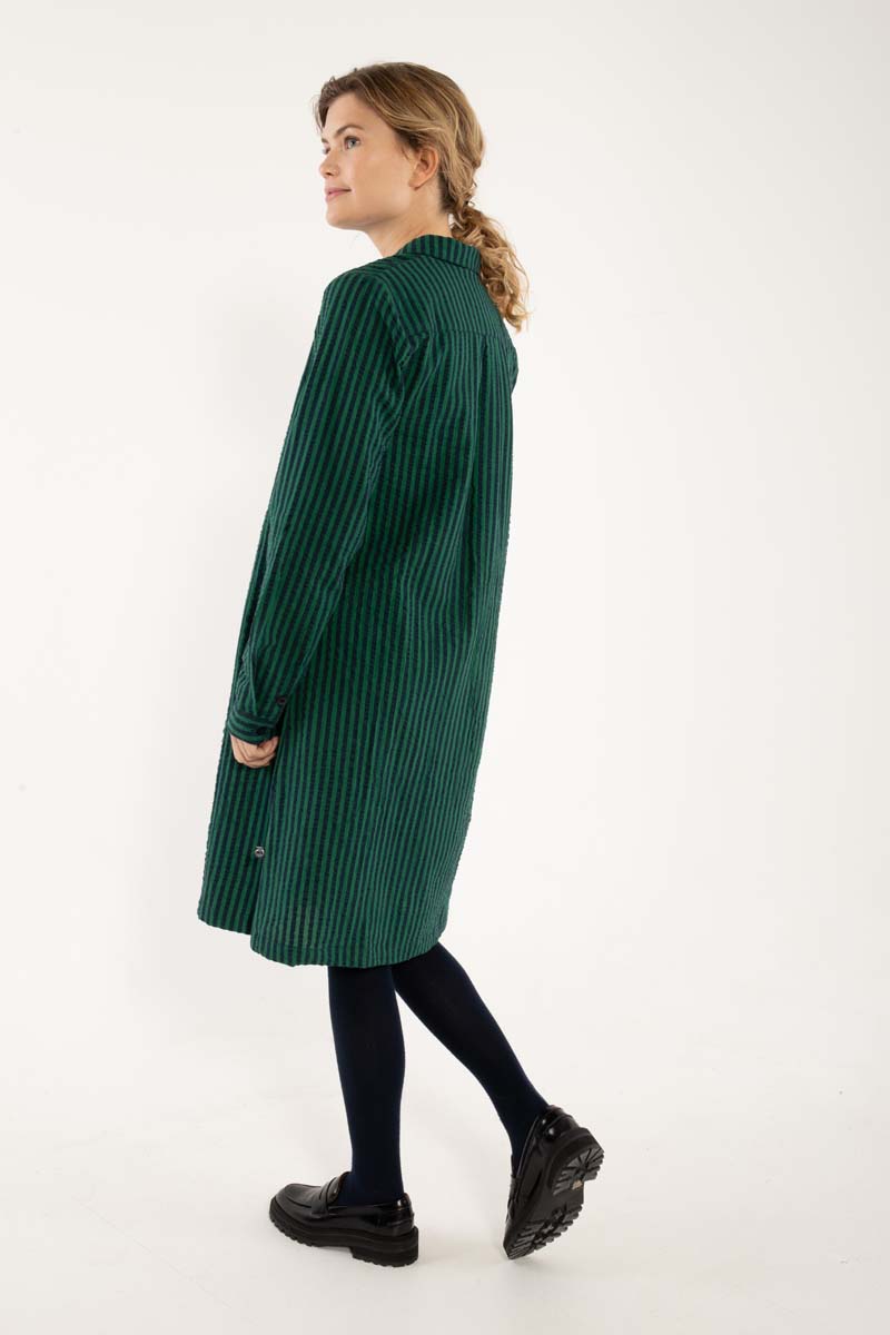 Danecarnation Seersucker Dress Dk Navy/Dk Pine