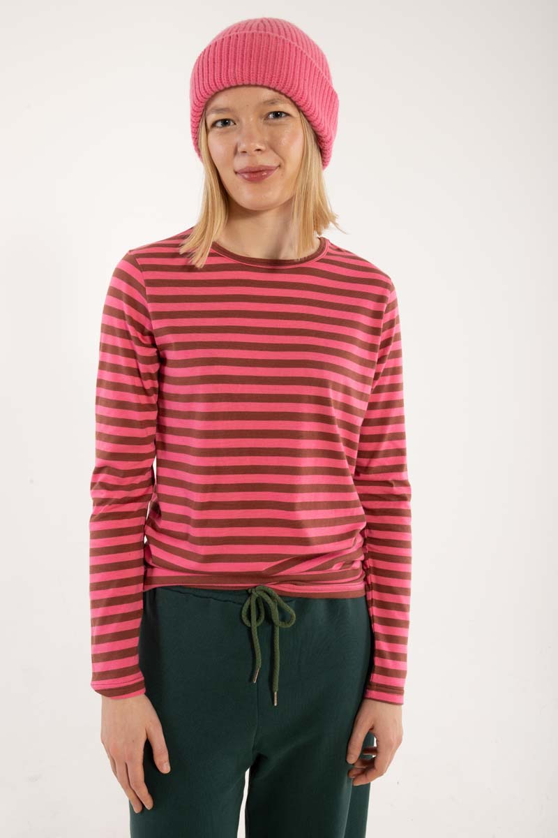 Danejubii Modal Tee Dk Brick/Spicy Pink