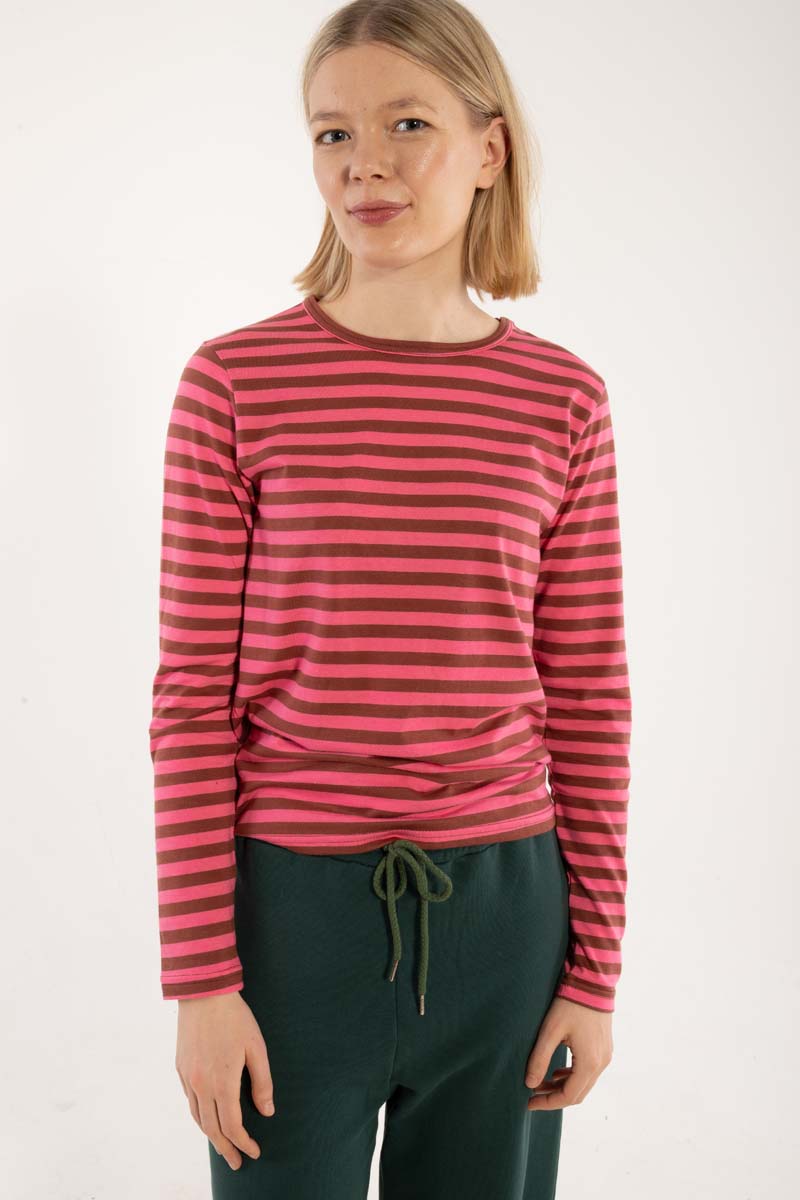 Danejubii Modal Tee Dk Brick/Spicy Pink