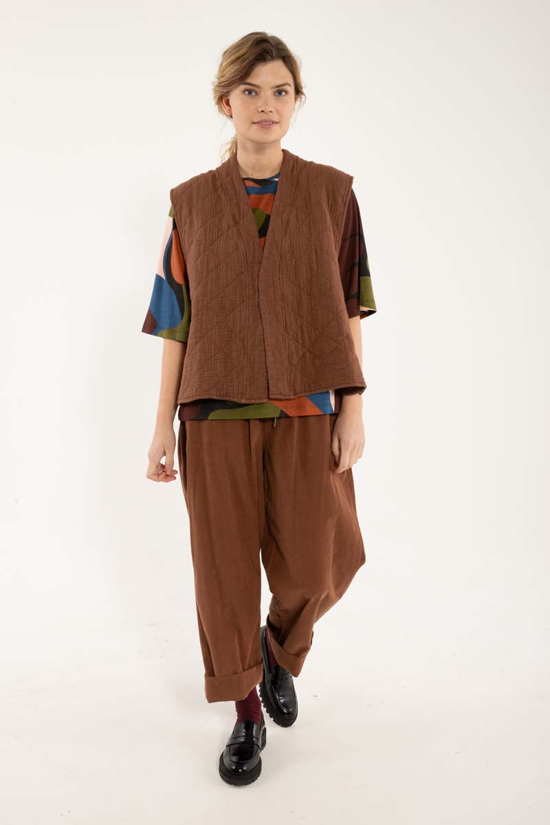 Danevibeke Quilt Vest Brown