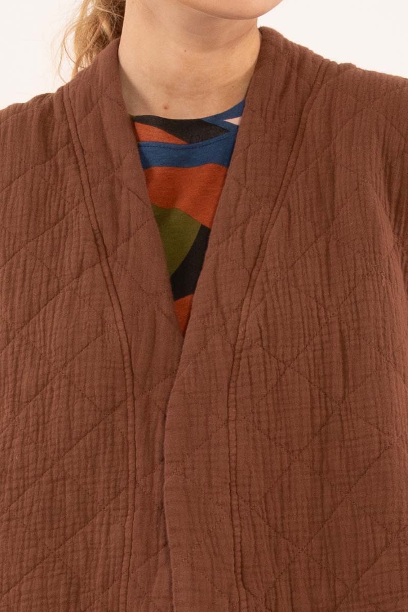 Danevibeke Quilt Vest Brown